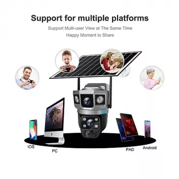 Caméra solaire 4G Double 6MP*2