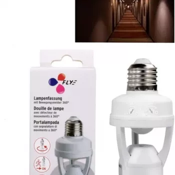 Support Ampoule à Vis – LED – Détecteur de Mouvement Infrarouge