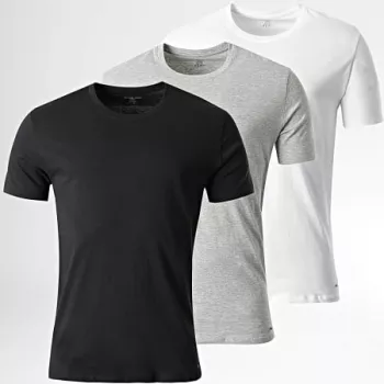 pack 3 t shirt com rond noir , blanc et gris