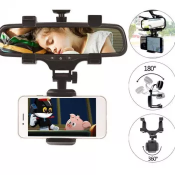 Support De Téléphone Pour Rétroviseur De Voiture – Rotation 360°