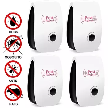 Pack De 4 Appareils Répulsif Ultrasonique – Anti Rats & insectes