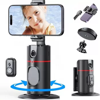 Support Trépied – Rotation à 360 Degrés – Suivi Automatique Du Visage – Support Pour Smartphone