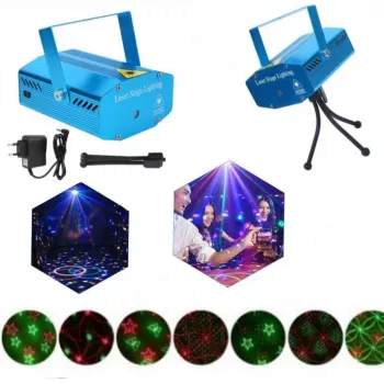 Lumières Laser LED – Disco DJ – Lumières De Fête – Mini Flash Automatique RG LED – Multicouleur