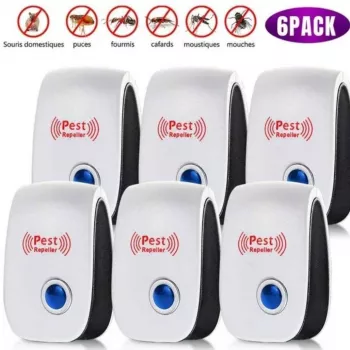 Pack De 6 Appareils Répulsif Ultrasonique – Anti Rats & insectes