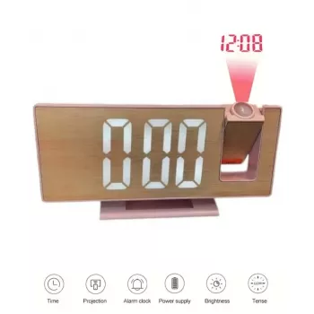 Réveil de Table Numérique – Écran D’affichage – Fonction Snooze – Température LED – Son fort – Rose