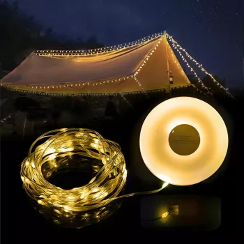 Lampe De Camping 2 en 1 – Rechargeables Par USB – Portables Empilables – 8 Modes