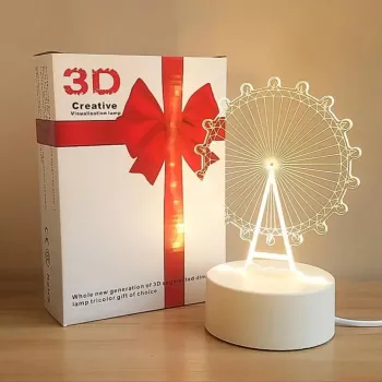 Veilleuse 3D En Forme Parc D’attractions – LED – USB Power – Lampe Décoratif