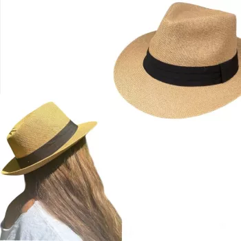 Chapeau de Soleil Unisexe – Bord large – Confortable – Marron