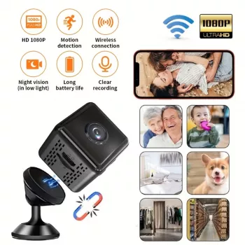 Caméra Espion Sans Fil - Surveillance - Espion - Détection de Mouvement - Image Audio Vidéo