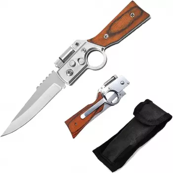 Couteau Pliant Portable Multifonction Avec Torche Adapté